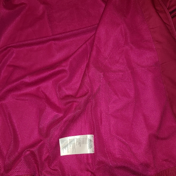 Adidas Maroon and White Zippered Windbreaker Warm-Up Jacket - Picture 11 of 14